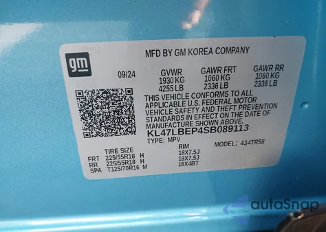 2025 Buick Envista Sport Touring Fwd from USA, damaged, VIN KL47LBEP4SB089113